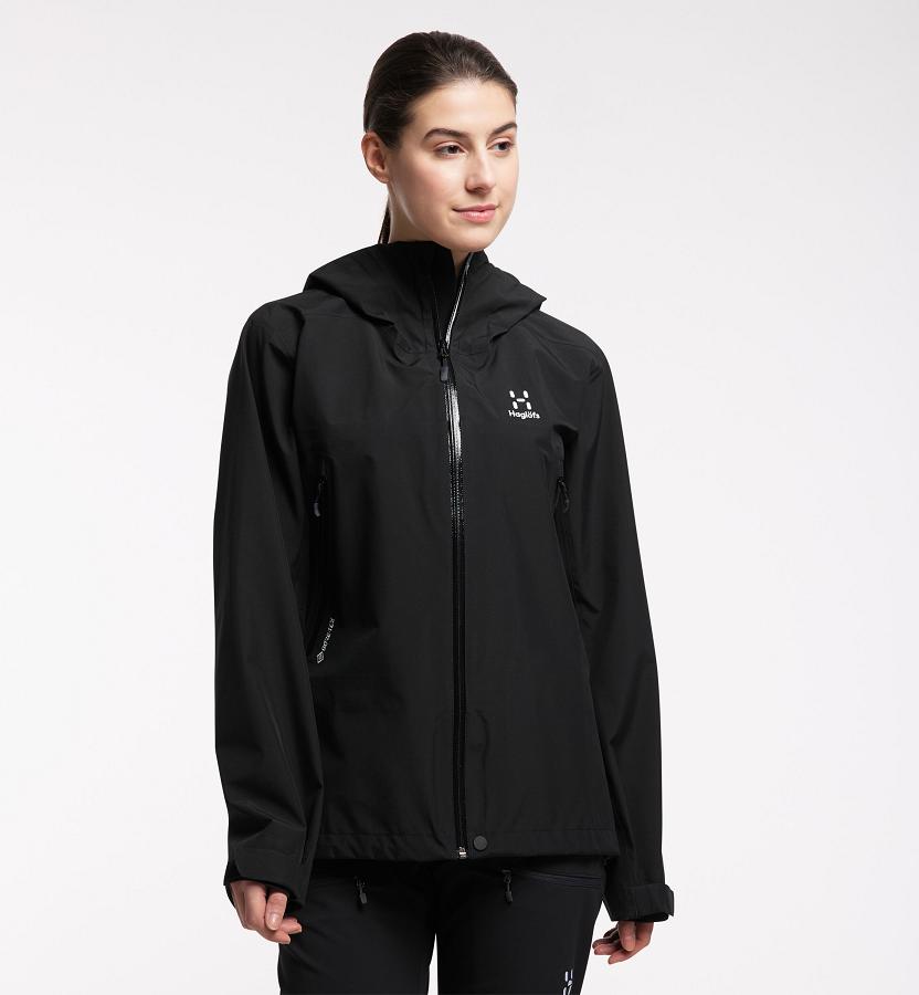 Haglöfs Womens Roc GTX Ski Jacket Black New Zealand 37204DTZG